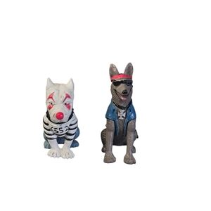Vintage Homies Dogpound Figures, Set Of Two, Wolfgang And Clown Pitbull Dog